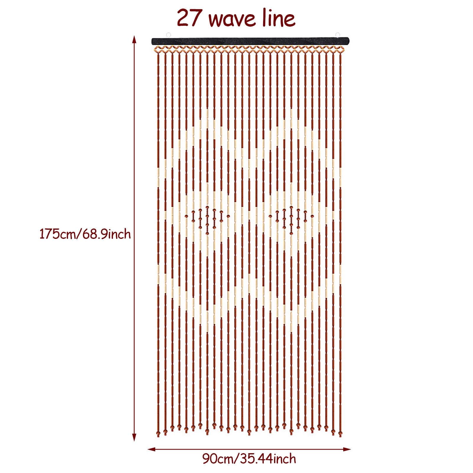 27 Natural Wood Bead Curtain,String Door Curtain Home Decor For Kitchen Bathroom Porch Partition Decoration New