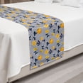 thumbnail image 2 of Floral Bed Runner, Composition of Flowers and Concentric Squares, Decorative Accent Bedding Scarf for Hotels Homes and Guestrooms, King, Multicolor, by Ambesonne, 2 of 2