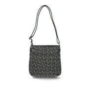 Fiorelli Women's Lila Crossbody Handbag, Black Jacquard