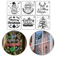thumbnail image 4 of Juego de 6 plantillas para dibujar con diseño de árbol de Navidad y muñeco de nieve, para pintar, repujar, hacer álbumes de recortes, manualidades decorativas., 4 of 5