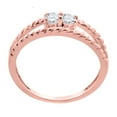 thumbnail image 2 of Aonejewelry 1/4 Ct Diamond Simple Ring In 10K Rose Gold, 2 of 4