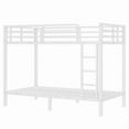 thumbnail image 4 of Luckynote Twin XL over Twin XL Bunk Bed, Heavy Duty Metal Frame, Space Saving Design with Noise Reduction, No Box Spring Needed, for Shared Spaces, White, 4 of 10