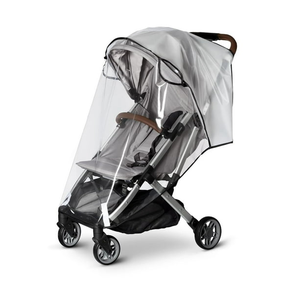 RUseeN Clear Stroller Rain Cover, Universal Stroller, Waterproof Windproof Travel Weather Shield Thick & Durable Protect from Dust and Snow with Breathable Ventilation Mesh Clear Visibility