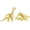 Gold, variant on Cute Asymmetric Dinosaur Stud Earrings for Women 925 Sterling Silver Mismatched Brontosaurus and Stegosaurus Small Cartilage Earrings Piercing Post Hypoallergenic