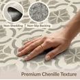 thumbnail image 6 of ODIKA 4'x6' Taupe Quatrefoil Medallion Trellis Washable Area Rug Ornate Border Framework With Intricate Star Motif Pet Friendly, Non-Shedding for Bedroom, Reading Nook, 6 of 7