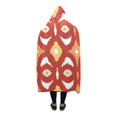 thumbnail image 3 of HATIART Couverture à Capuche Géométrique Rouge Couverture Portable Confortable à Capuche Jeter Wrap 56x80 Pouces, 3 of 3
