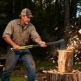 thumbnail image 6 of LCOKEIY Chopping Axe,  Hatchet Axe for  Camping  Splitting Kindling and Chopping Branches, Wood Chopping Axe with 35-in Long Non-Silp  Handle, 5.7lbs, 6 of 8