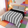 thumbnail image 2 of Erosebridal Mid-Century Line Pattern King Size Comforter Sets,Watercolor Lines Comforters King Size,Black Reversible,3pcs,1 Comforter and 2 Pillowcases, 2 of 7