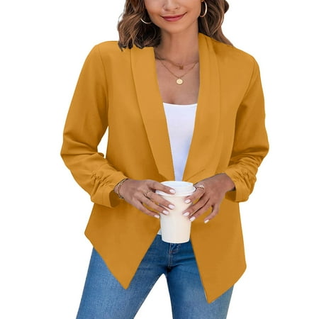 Mustard yellow blazer womens hot sale