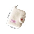 thumbnail image 3 of ZZkhGO Compact Snap Button Keychain Wallet, Solid Color Mini Purse with Ring, Portable Earbud Bag Card Holder for Student Daily Casual Outing Travel, White, 3 of 6