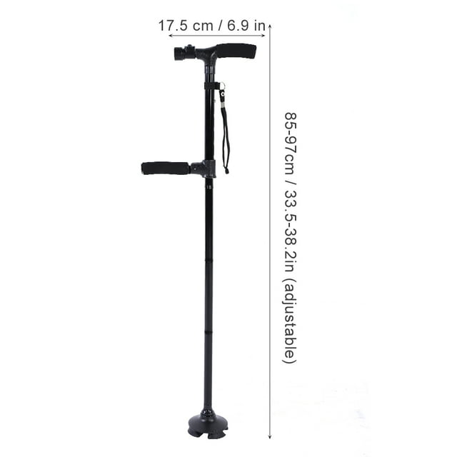 Canne Pliable Légère Durable à Rotation 360, Bâton de Marche, Compact pour la Marche Personnes Âgées Personnes Âgées Randonnée