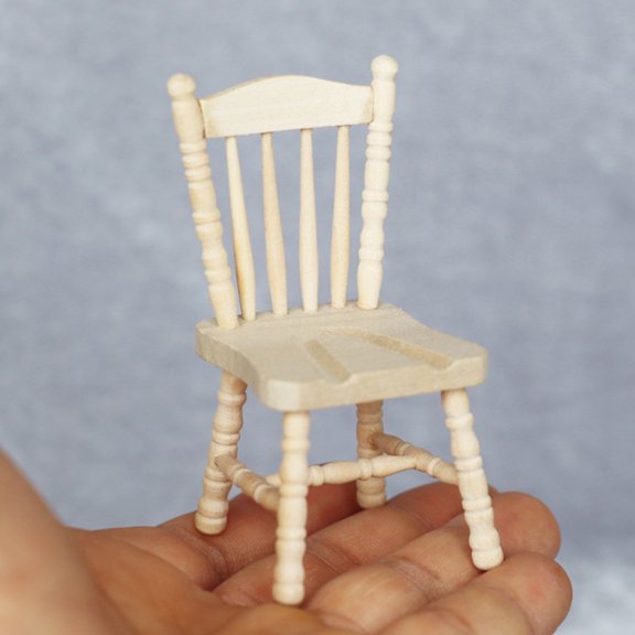 WHAMVOX Miniature Dollhouse Chair Model, Small Decorative Furniture Accessory for Home and Collectible Display