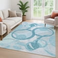 thumbnail image 6 of Addison Rugs Mayfield Premium Machine Washable Transitional Geometric Teal Rectangle Rug, 10' x 14', 6 of 6