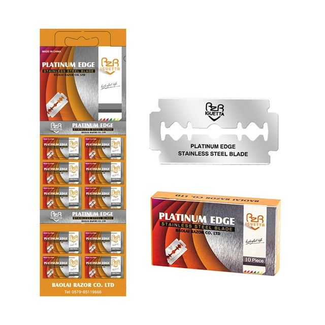 Cuchillas de afeitar Seitruly para hombres hoja de acero inoxidable de doble cara maquinillas de afeitar de seguridad Tipo 4