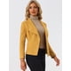 thumbnail image 3 of Chaqueta Allegra K Mujer Gamuza Sintética Mostaza S, 3 of 5