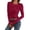 Red, variant on Black Basic Long Sleeve Tops for Women Turtleneck Stretch Slim Fitted Crew Neck Crop Top Shirt Pullover Tops Classic Fall Pullover Shirts Tight Tee