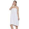 thumbnail image 2 of Toptie Women's Cotton Terry Spa Shower Bath Towel Wrap-White-S/M, 2 of 6