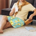 thumbnail image 5 of Balery Yellow Lemon Men's Cotton Knit Pajama Shorts Waistband & Pockets,Short Pajama Pants-X-Large, 5 of 8
