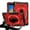 Red, variant on Decase Shockproof Case for iPad 9th/ 8th/ 7th Generation 10.2", Military Grade Protection Rotating Stand Hand Strap Shoulder Strap Kids Friendly Bumper Rugged Case for iPad 10.2 inch 2021-2019,Black