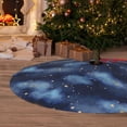 thumbnail image 6 of Lsque Starry Sky Print Christmas Tree Skirt, Tree Skirt with Ties or Velcro, Perfect for Holiday Decorations, Halloween, and New Year-30", 6 of 7