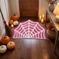 thumbnail image 6 of Yhmxh Halloween Spider Web Bathroom Rug, 15.75×23.62 Inch Web Shaped Bath Mat, Soft Absorbent Non‑Slip Plush Floor Mat, Spooky Decorative Rug for Bathroom Bedroom Halloween Home Decoration, 6 of 6