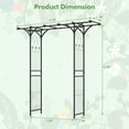 Resenkos Outdoor Decor,6.8 Feet Garden Arbor with Trellises for
