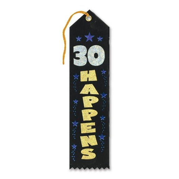 Beistle 30 Happens Award Ribbon (Case of 6)