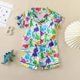 thumbnail image 5 of Girls Button Down Pajamas Size 10-12 Kids Baby Boy Girl Baseball Outfits Baseball Button Down Pajamas Shirts Tops and Shorts Baby Pjs Lounge Sets, 5 of 7
