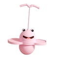 thumbnail image 3 of Pogo con mango, pelota que rebota Pogo, juego deportivo, pelota que rebota de coordinación de equilibrio para niños, niñas y adultos, grandes Rosa, 3 of 8