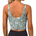 thumbnail image 3 of Lsque Hand Drawn Chickens Printed Women'S Sports Bra, Compression, Moisture Wicking, High-Impact Sports Bra For Women,Supportive sports bra-, 3 of 9