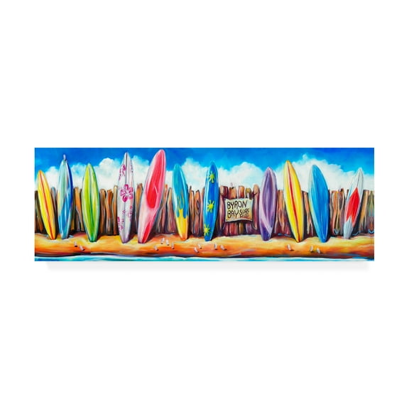 Trademark Fine Art 'Surf Byron surf' Canvas Art by Deborah Broughton