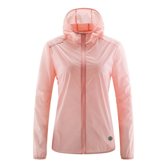 ZQUUVOU Women's Sun Protection Jacket Lightweight Long Sleeve UV Hoodie Hiking Outdoor Fishing Zipper Shirts (Pink,M)
