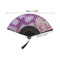 thumbnail image 2 of Unique Bargains Ancient Style Folding Fan 1Pc Purple [Dreamy Cherry Blossoms Butterflies], 2 of 5