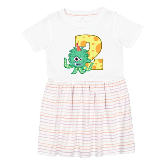 Inktastic 2nd Birthday Monster Girls Toddler Dress