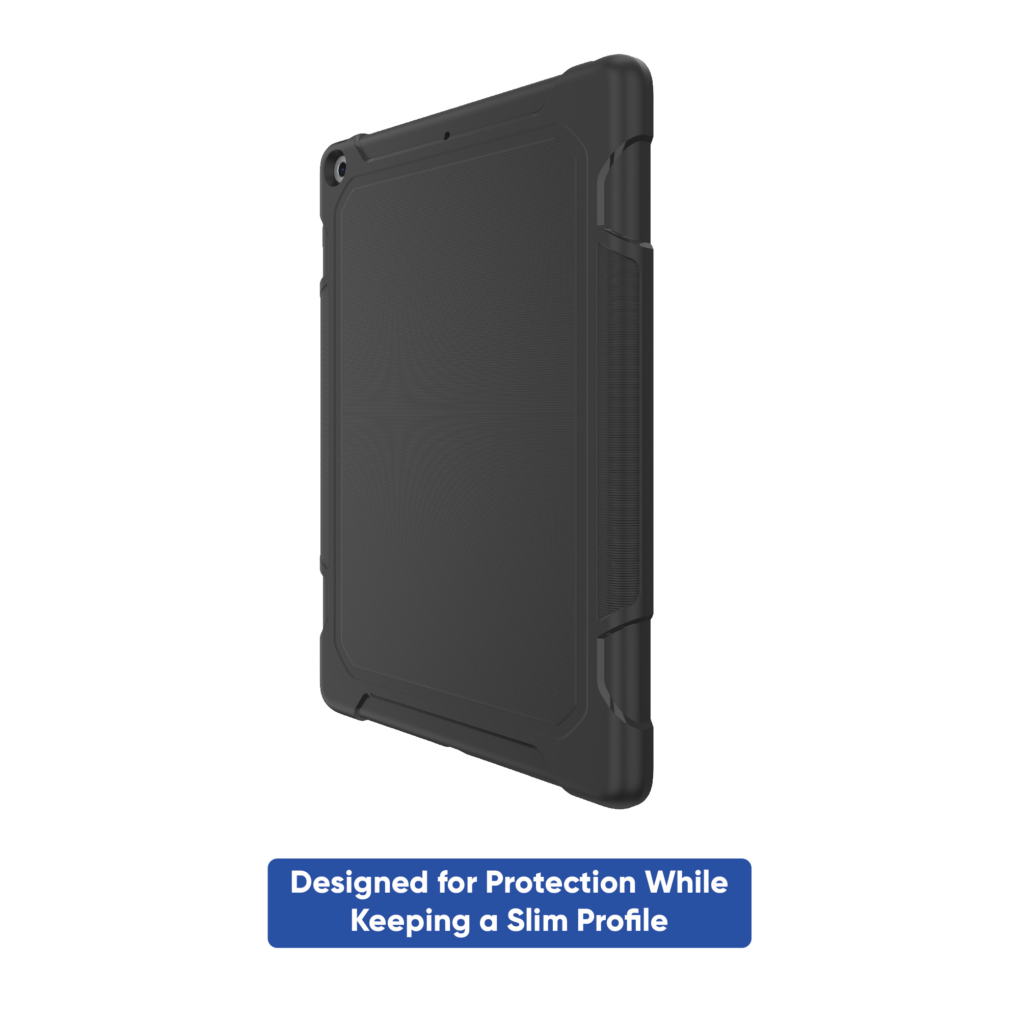 onn. Slim Rugged Gel Case for iPad 10.2" (7th/8th/9th Gen) 10.2" - Black