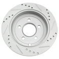 thumbnail image 4 of TRQ Performance Rear Drilled Slotted Coated Brake Rotor Set for GM New, 4 of 6