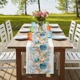 thumbnail image 4 of Table Runners 72 Inches Long Dress Scarves, Vintage Beach Coastal Farmhouse Kitchen/Dining Table Runner, Coffee Tablerunners, Nautical Shell Starfish Coral Summer 16x72 Inch, 4 of 9
