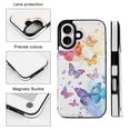 thumbnail image 3 of Compatible with iPhone 11 12 13 mini 14 15 16 Pro Max Plus Wallet Case with Card Holder, PU Leather Kickstand Card Slots Case ( Watercolor Butterfly, iPhone 16 Plus), 3 of 7