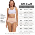 thumbnail image 5 of Ropa interior postparto para mujeres, bragas de algodón de talle alto, cobertura completa, paquete de 5, color beige., 5 of 5