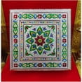 thumbnail image 4 of Traditional Oxidized Bajot Handmade Meenakari Bajot Indian Chowki Pooja Stool Wooden Pooja Chowki God Sitting Stool Traditional Bajot for God Puja Decor Handcrafted Chowki for Decor - AtoZ India Cart, 4 of 5