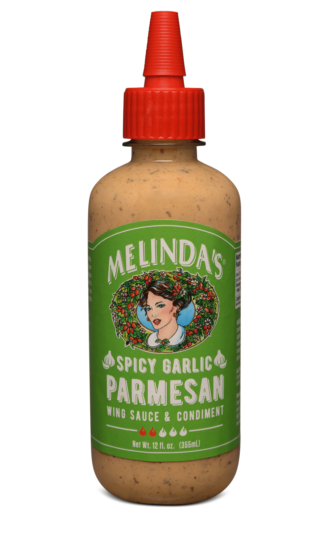Melinda's Spicy Garlic Parmesan, Wing Sauce and Condiment, 12 oz