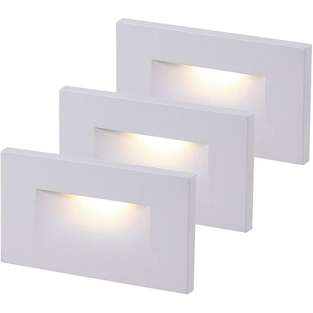Cloudy Bay 120V Dimmable LED Indoor Outdoor Step Light,3Pack,3000K