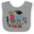 thumbnail image 3 of Inktastic My Daddy Did It and He Did It for Me with Graduation Cap Boys Baby Bib, 3 of 4