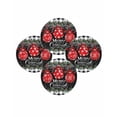 thumbnail image 7 of 13 Inch Round Placemats Set of 4, Merry Christmas Non Slip Heat Insulation PP Table Mats, Red Xmas Balls Snowflake Black Plaid Washable Place Mats for Kitchen Dining Party Table Decor, 7 of 7