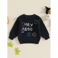 thumbnail image 2 of Nygoyerh Baby Girls Boys Halloween Sweaters Long Sleeve Crew Neck Pullovers Letter Print Knitwear Warm Clothes 6M 9M 18M 2T 3T Infant Clothing for Casual, 2 of 7