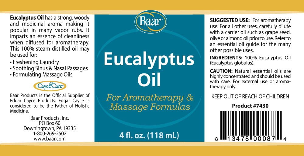Eucalyptus Oil, 4 oz