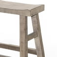 thumbnail image 3 of Rena Counter Height Bench, 33 Inch Light Brown Mahogany Wood Frame, 3 of 6