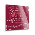 thumbnail image 2 of Him Heart Coffee Unstoppable Deep Cherry 24 x 24 Glass Wall Hanging Sign, 2 of 4
