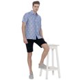 thumbnail image 6 of LA LEELA Men's Hawaiian Shirt Fashion Button Down Short Sleeves Holidays Aloha Party Casual Tops Summer Beaches Shirts for Men S Grey Boat, 6 of 6