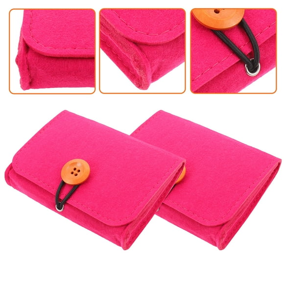 BESTYASH 2Ud Estuche Portátil Para De Esenciales Color Rosado Ideal Para Viaje Y Uso Diario